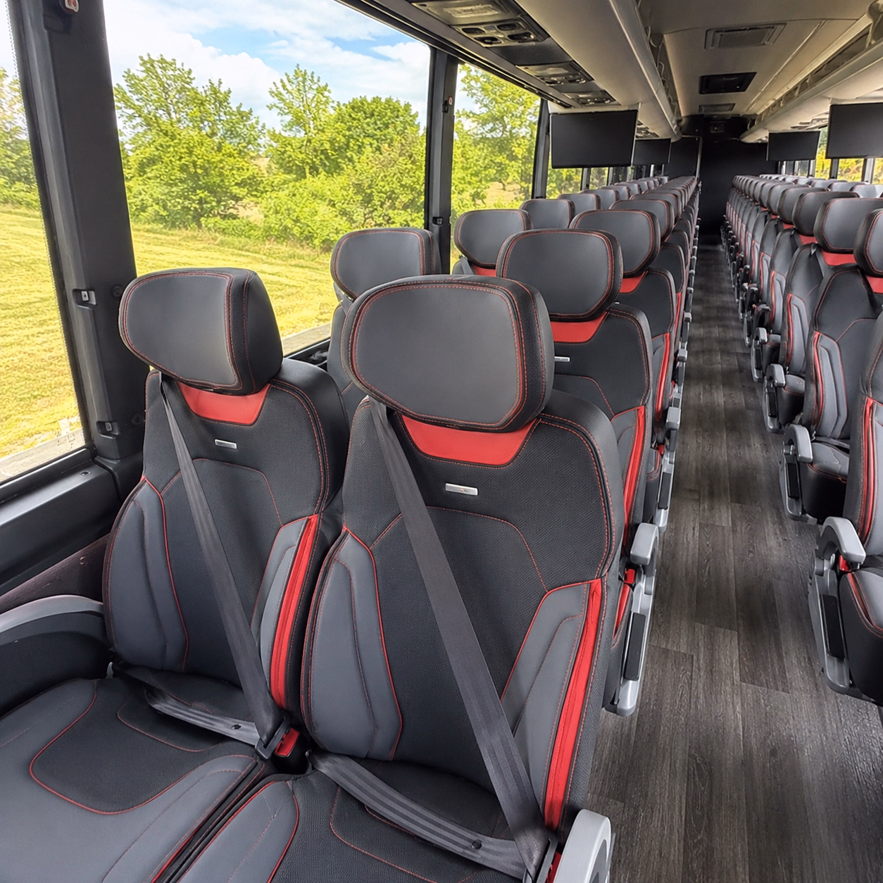 tustin charter bus services interior