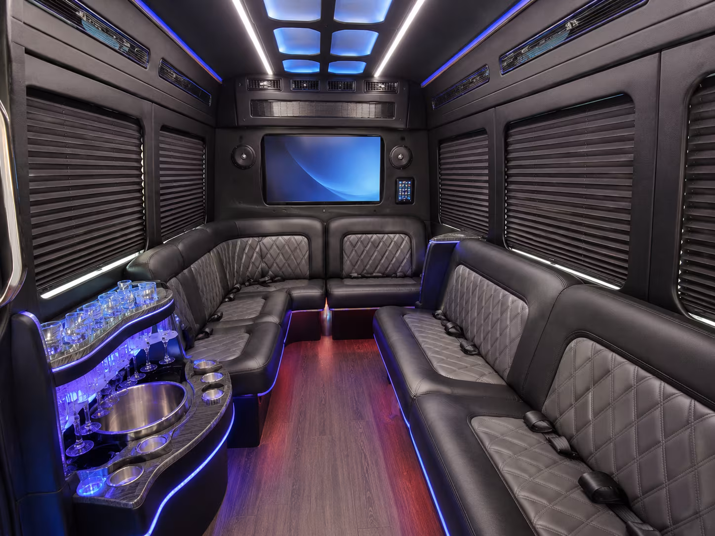 tustin party bus interior